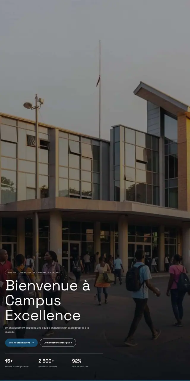 Aperçu du modèle Campus Excellence