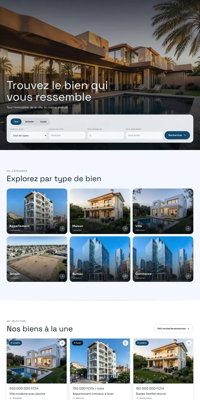Aperçu du modèle Atlas Immo